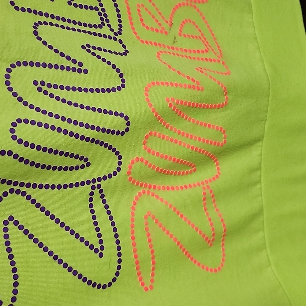 Zumba Neon Yellow Graphic Sweatshirt Size Large - Picture 5 of 7